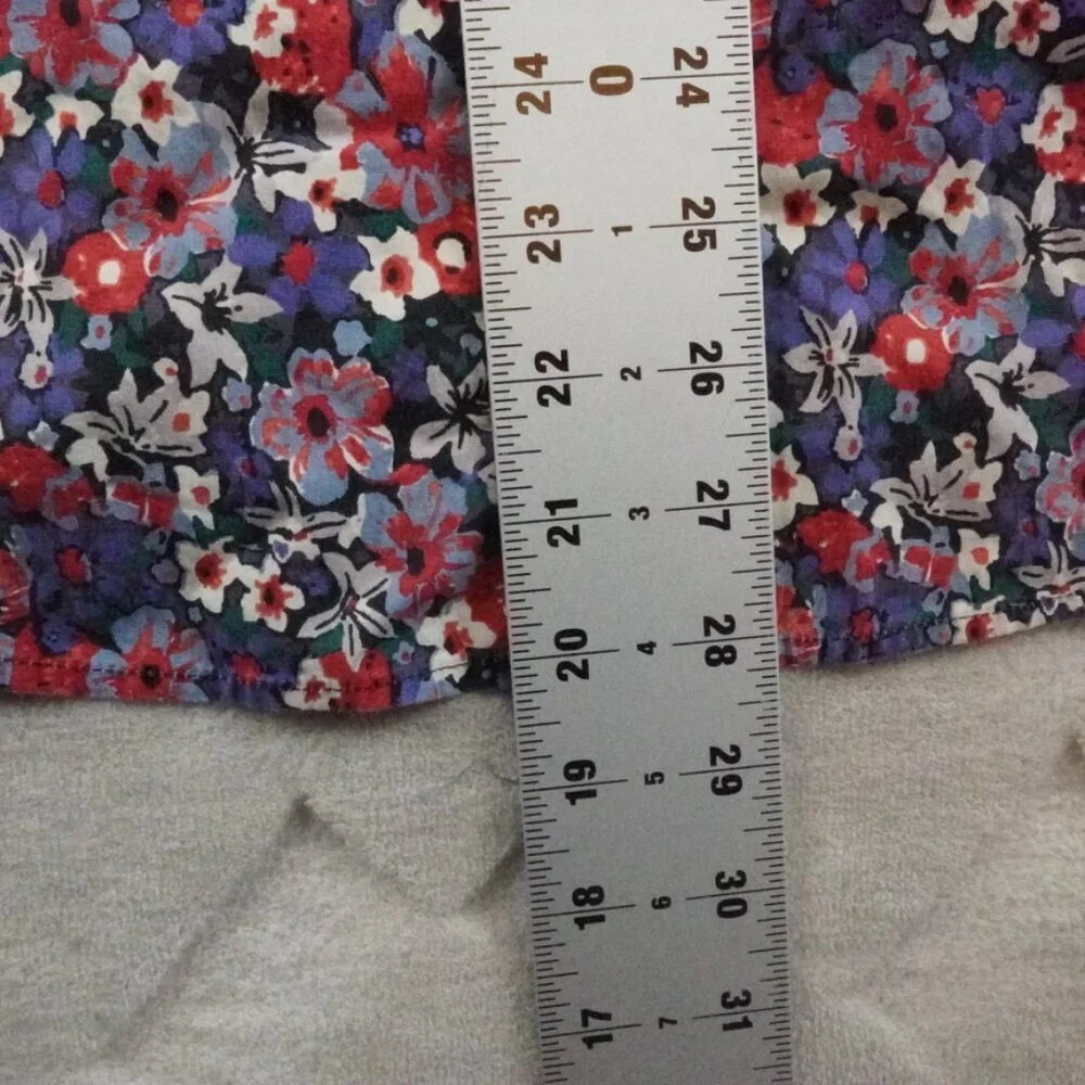 J. Crew Men's Floral Button-Down Shirt in Red, Purple, White, Green